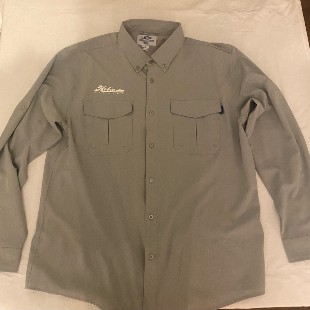 Hobie AFCO fishing shirt Slate Button-Up Shirt Breathable design light weight.